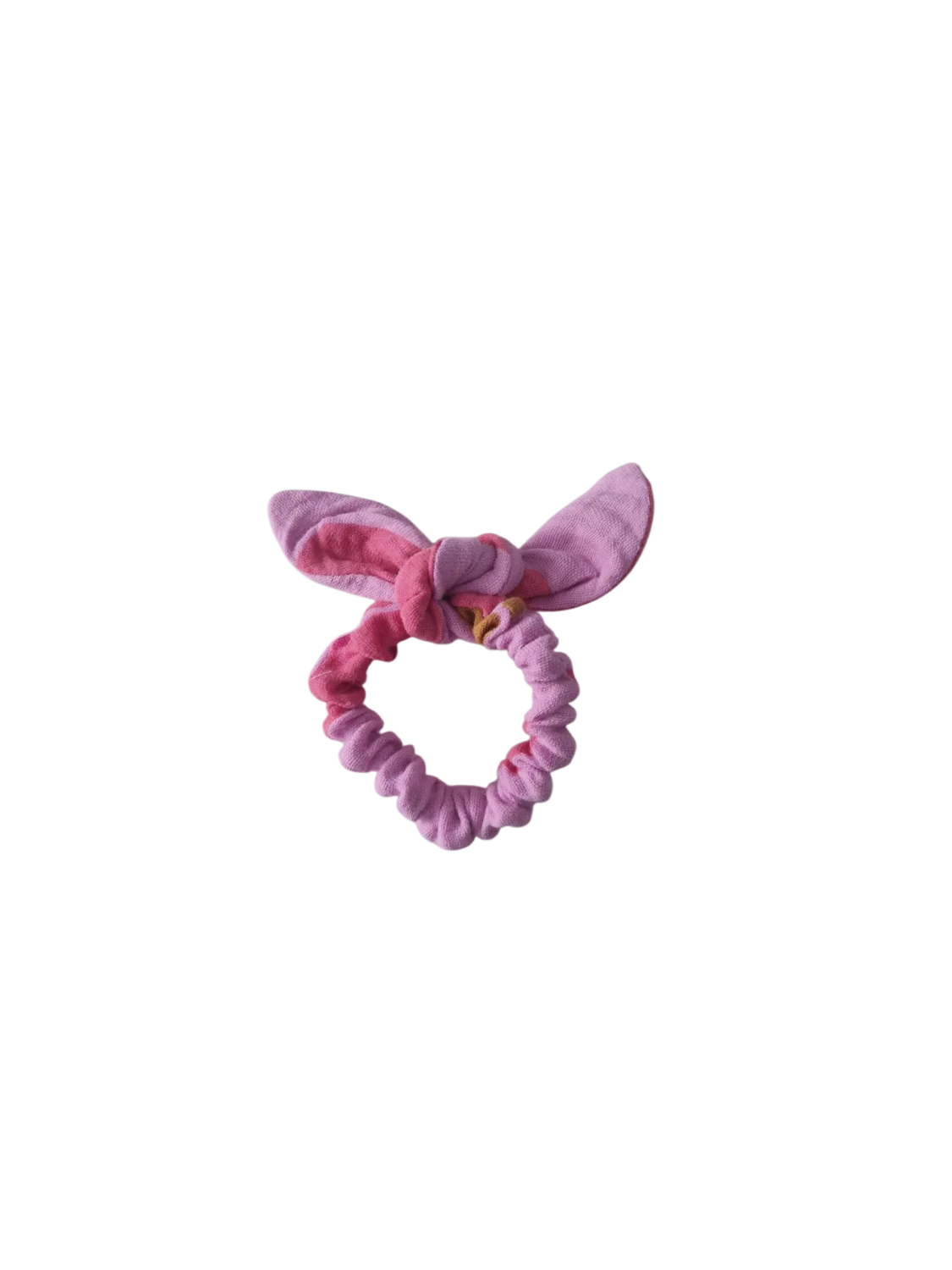 Mała scrunchie z kokardką truskawki