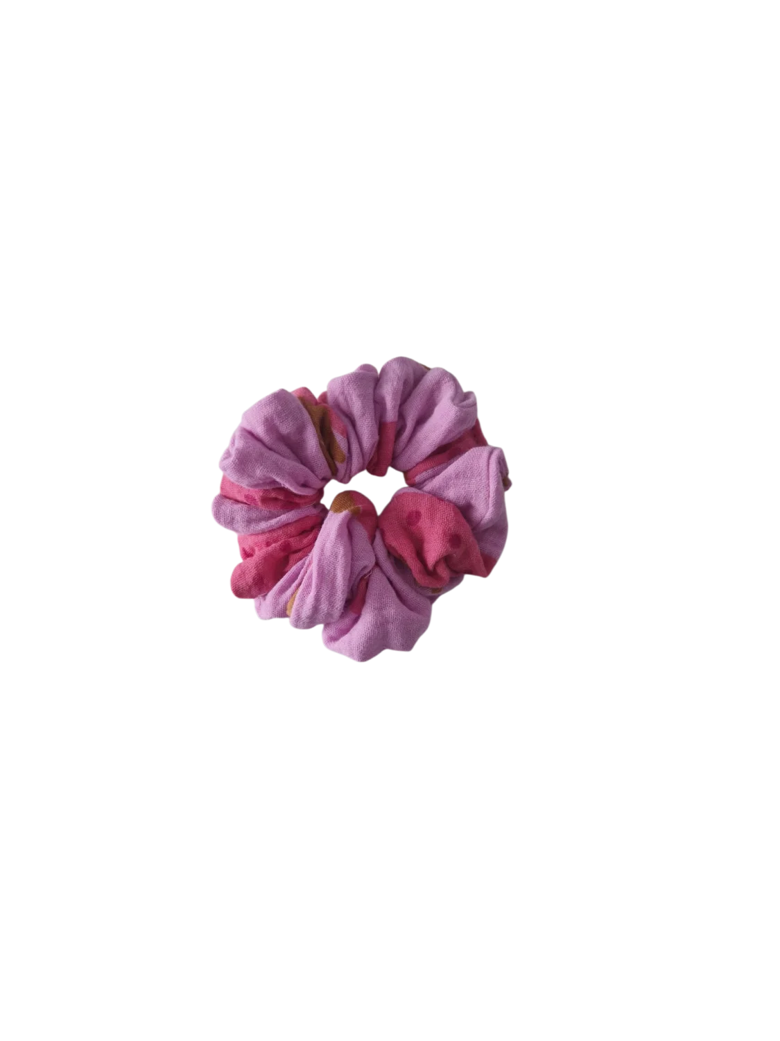 Scrunchie fioletowa w truskawki