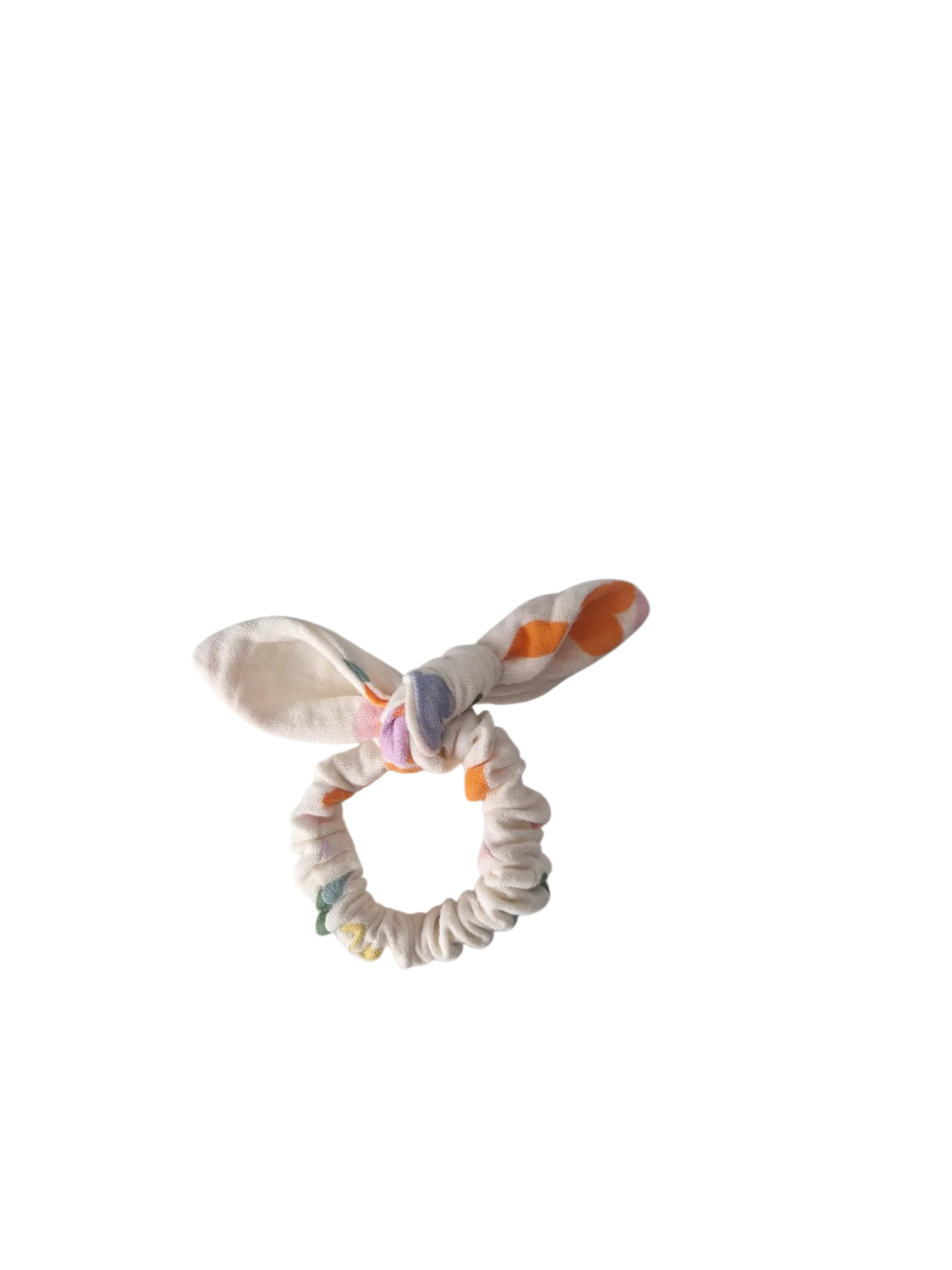 Mała scrunchie z kokardką w kwiatki